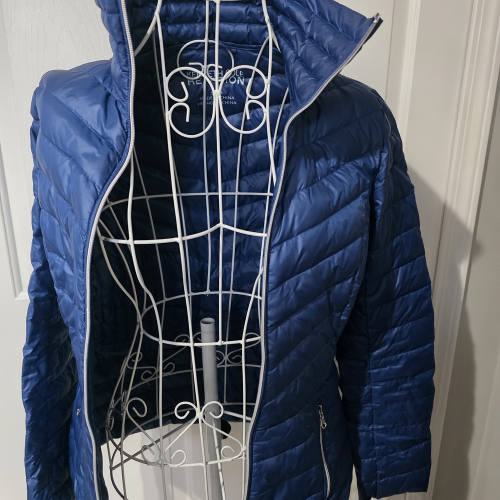 Kenneth Cole Reaction Navy Puffer Jacket - Picture 5 of 7